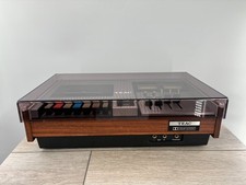 Vintage Teac Stereo Cassette Deck Player A 360 Japan With Clear Lid Lights Up