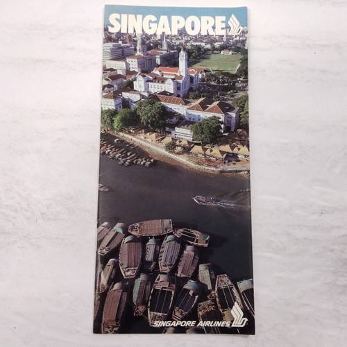 Singapore Airlines Vintage Travel Information Brochure Bifold 1980s