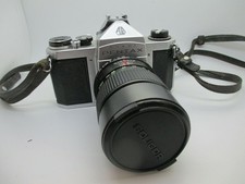 ASAHI PENTAX S1a 35MM SLR Film CAMERA w/ 200MM M42 Lens WORKING TESTED