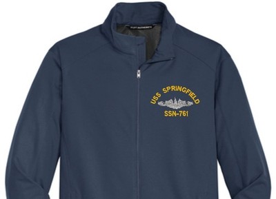 USS SPRINGFIELD SSN-761 Soft Shell Jacket.  New.  U.S. Navy. DOLPHINS