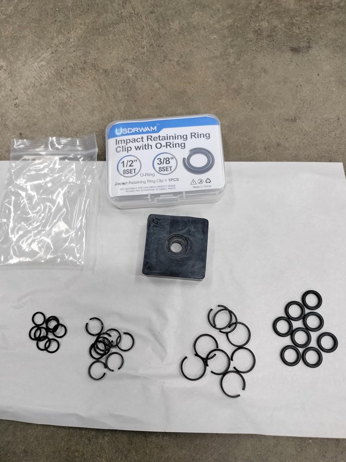 16pc Impact Retaining & O-Ring Kit 1/2" 3/8" w/ Anvil Tool for Milwaukee Wrenche