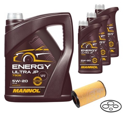 FEBI BILSTEIN Ölfilter 8L MANNOL Energy Ultra JP 5W-20 für Chrysler Crossfire