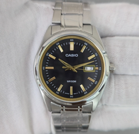 Casio Collection Analog MTP-B180D-1A2 Schwarzes Zifferblatt Edelstahl Neu Her...