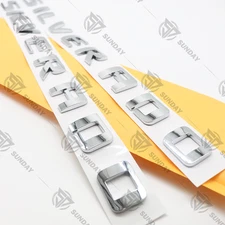 2PCS GLOSS CHROME DOOR SIDE EMBLEM FIT FOR  SILVERADO LETTERS NAMEPLATE BADGES