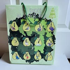 New Advent Christmas Calendar Gift Box set 12 womens socks Sz 4-10 Cute Puns