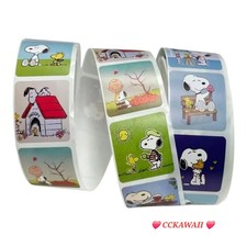 500 pcs Super Cute Cartoon Snoopy  Gangs Envelope Seal Stickers, Scrap Book