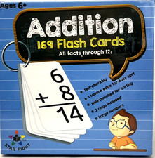 Star Right Mathematics Education Addition Flash Cards 0-12 169 Cards 2 Rings