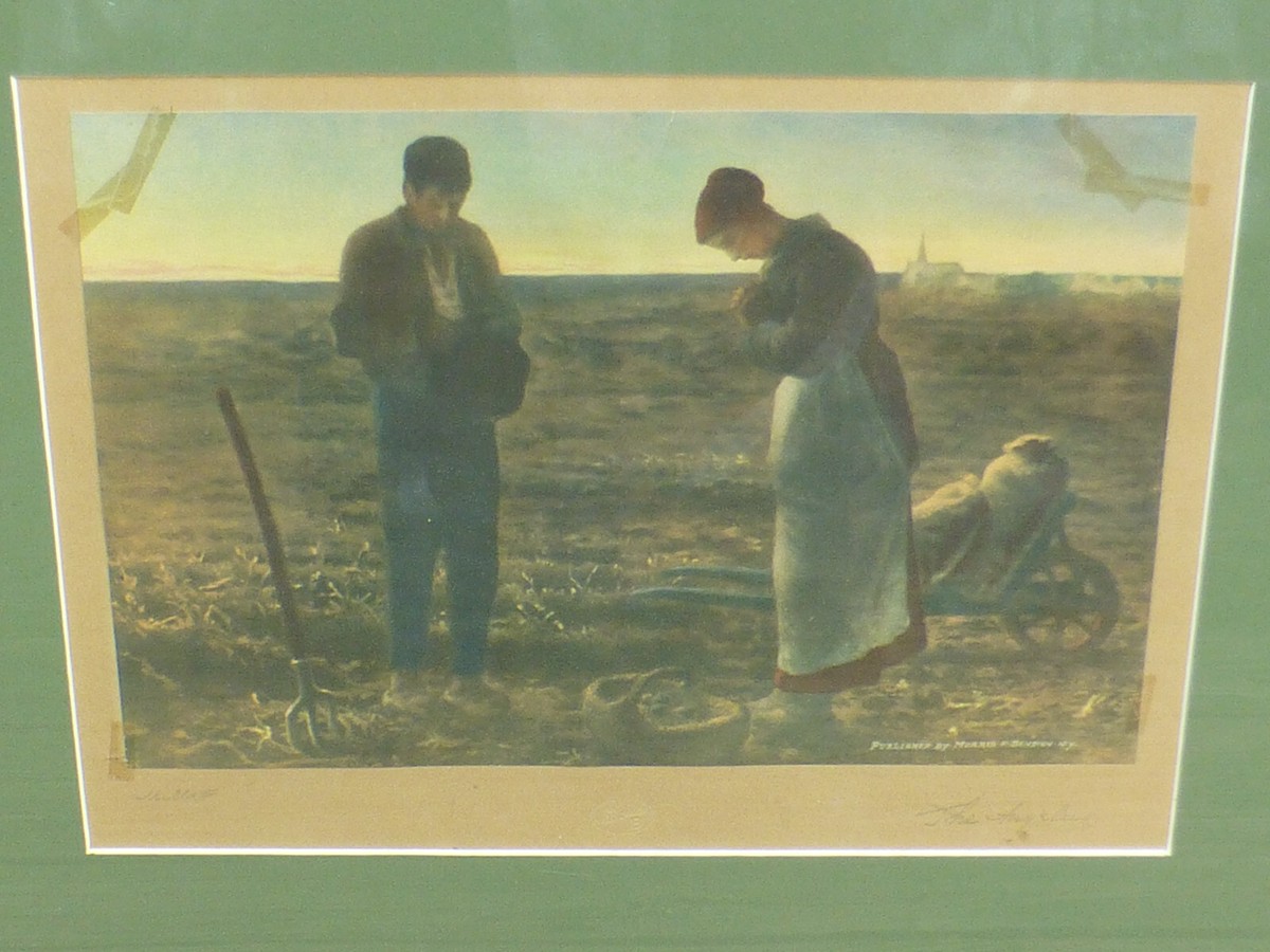 1850's The Angelus by Jean-Francois Millet Signed Print 13
