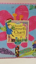 Eeboo Keepsake Growth Chart with 20 Stickers Hot Pink Flower MIB