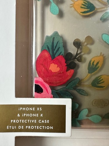 COQUE RIGIDE NEUVE TRANSPARENTE FLORALE POUR IPHONE X ou XS - PROTECTION CONTRE LES CHUTES DE 6 PIEDS - RIFLE PAPER CO - Photo 3 sur 5
