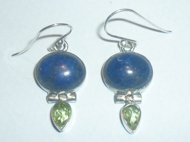 ORECCHINI ARGENTO 925 PERIDOTO FOGLIA LAPISLAZZULO NATURALE A+ pietra cristallo ORECCHINI ARGENTO 925 PERIDOTO FOGLIA LAPISLAZZULO NATURALE A+ pietra cristallo