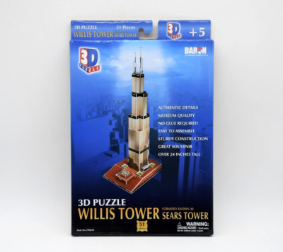 Willis / Sears Tower 3D Puzzle - 51 Piece - Over 24'' Tall # CF083H Daron