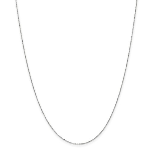 14k White Gold .8mm Diamond-Cut Cable 