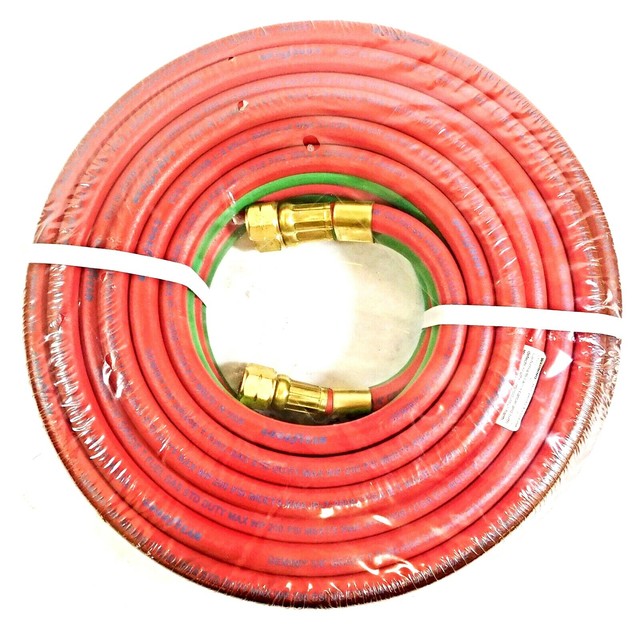 Goodyear Gemini 1/4" x 25' Grade T Fuel Welding Hose Red & Green eBay