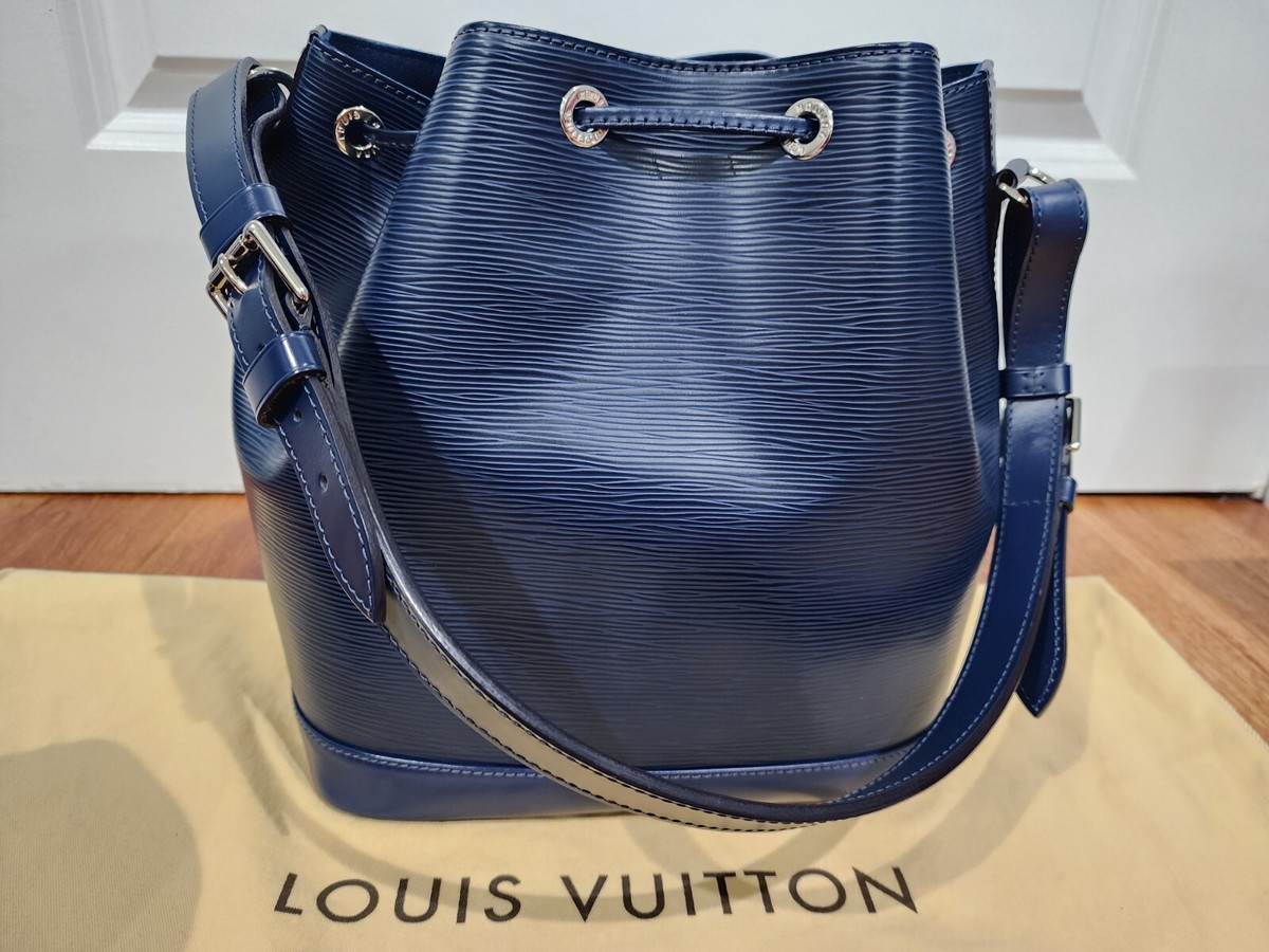 Louis Vuitton Petite Noe Epi Leather, Indigo Blue/Navy And Purse