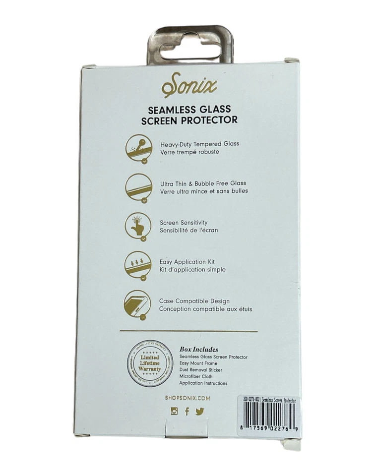 Sonix бесшовное стекло протектор экрана для Apple iPhone X новый в коробке - Изображение 3 из 4