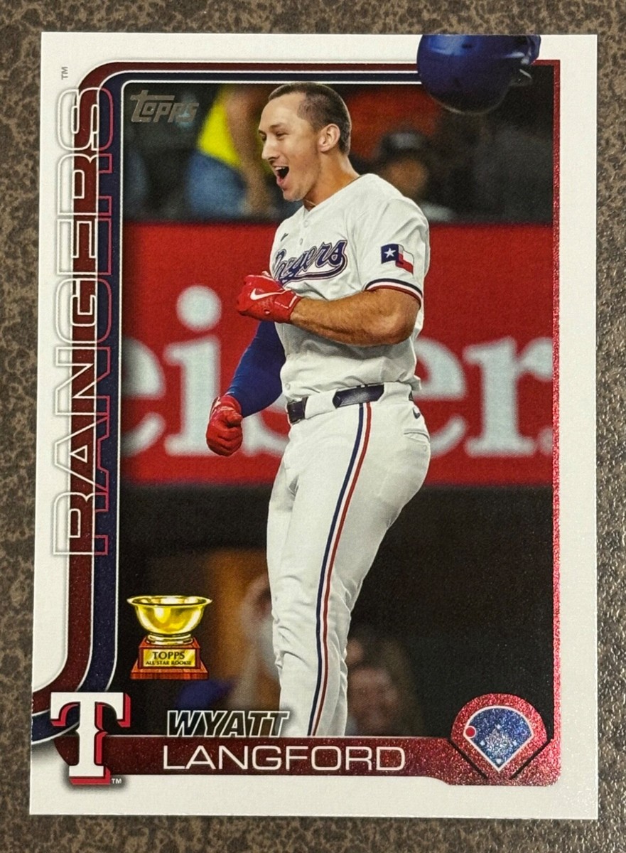Wyatt Langford 2025 Topps Series 2 baseball card #455 Texas