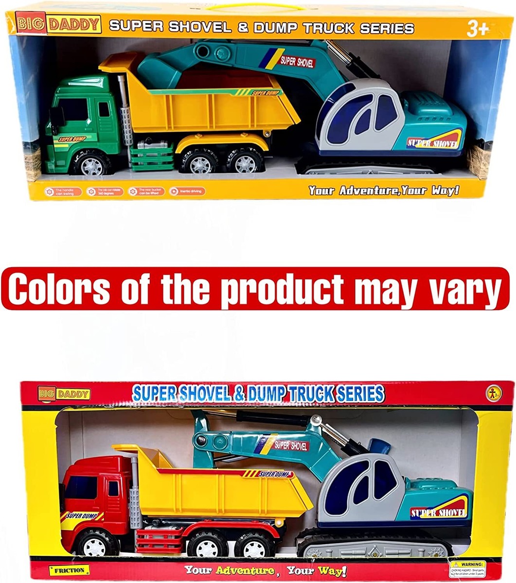 Excavator and Tipper/Dump Truck Construction Medium Duty Toy Set, Big Daddy  | eBay