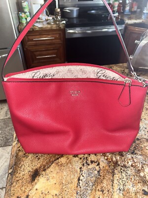 Guess Los Angeles Red Leather Shoulder Bag