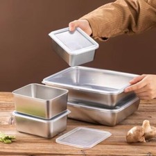 Stainless Steel Kitchen Storage Plate Food Storage Pan  Kitchen Cooking Tools