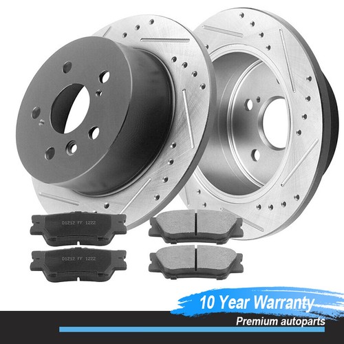 Rear Drilled Brake Rotors & Pads for 20132018 Lexus ES300H ES350 Toyota Avalon eBay