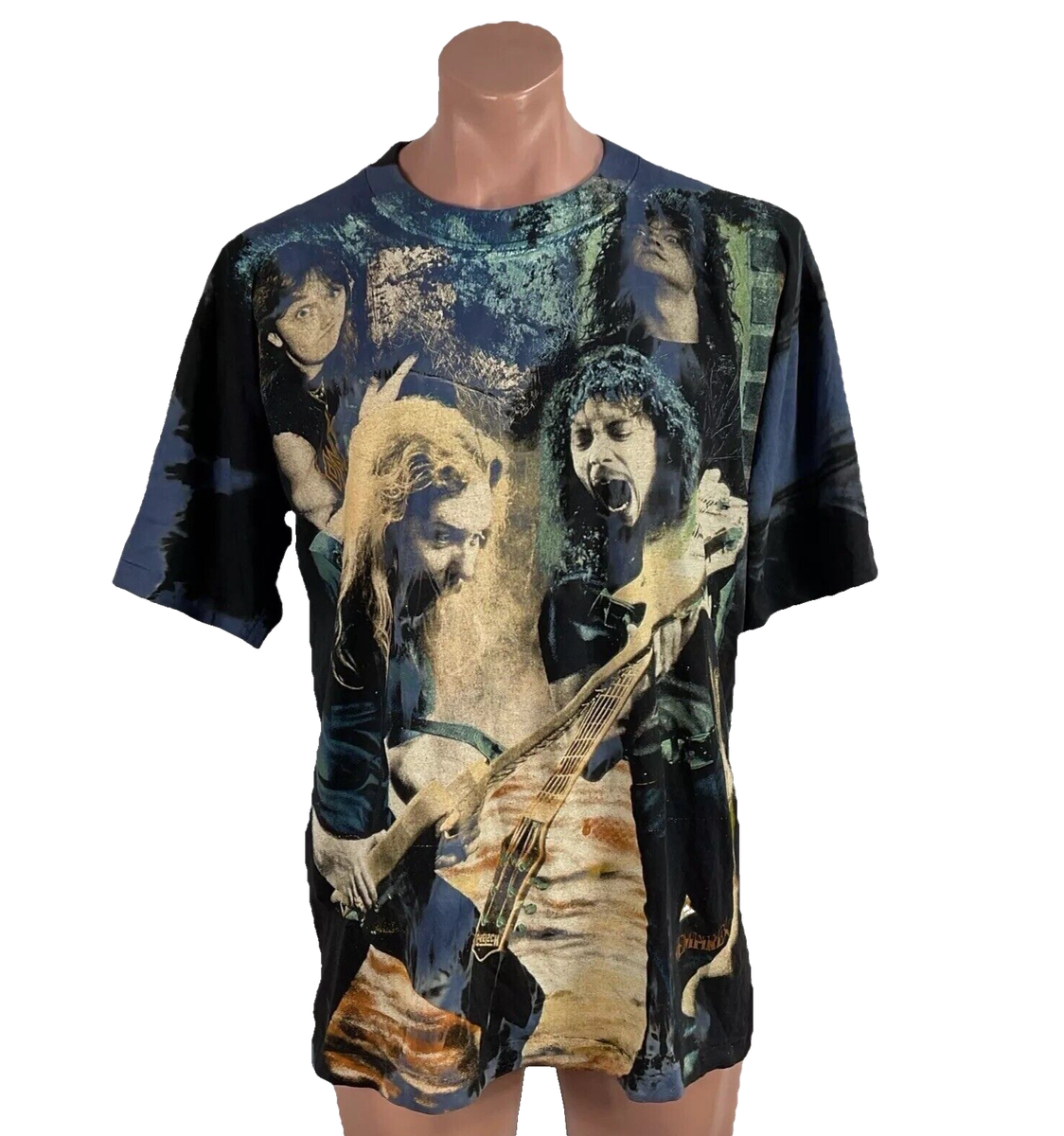 Vintage Metallica 1993 All Over Tee AOP T Shirt XL European Tour 