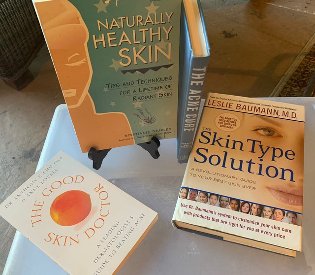 (4) Books To Learn Better Skin Care Acne Cure Natural