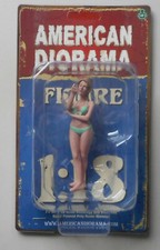 AUGUST LT GREEN BIKINI GIRL AMERICAN DIORAMA 1:18 SCALE FEMALE GIRL 4" Figure