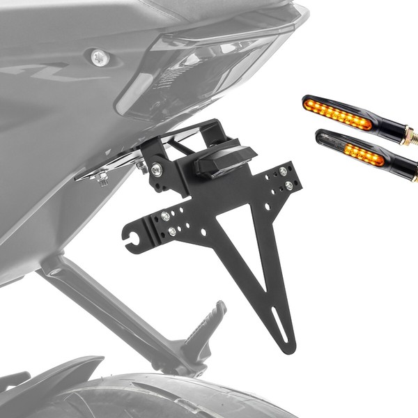Set Kennzeichenhalter + 2X LED Blinker Mit E-PrüFzeichen Zaddox KZ2-image