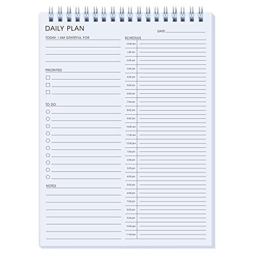 24 Hour Daily Planner for Work & Personal Tasks - Hourly To-Do List Organizer