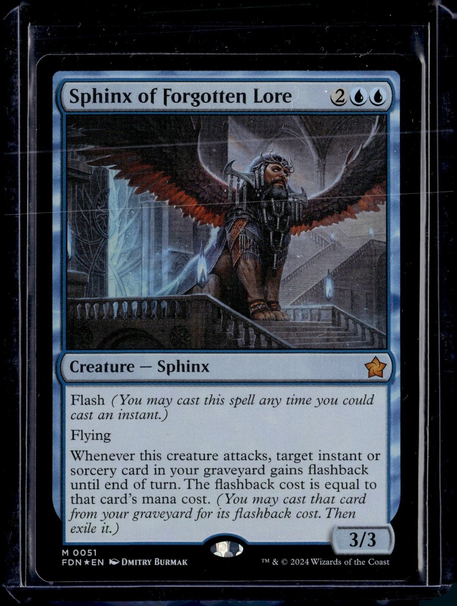 Magic the Gathering Foundations Mythic Rare Foil Sphinx of Forgotten Lore #51