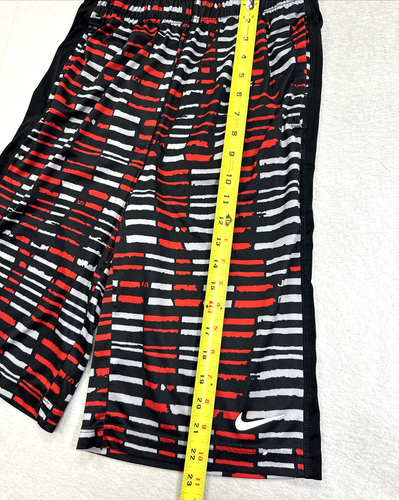 Nike Dri Fit Printed Training Shorts Black Red Gray Boy’s Youth XL - Picture 8 of 11