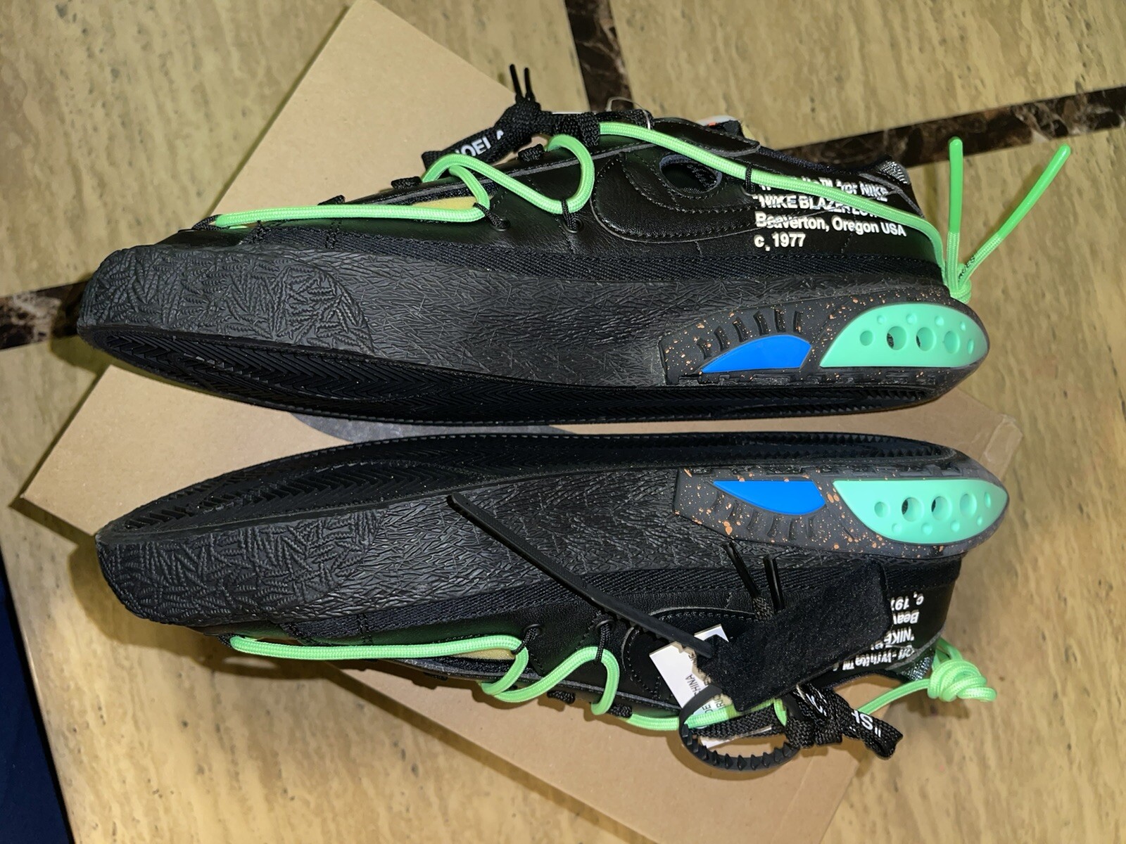 OFF WHITE X NIKE Taglia 10 Nike blazer basso x bianco sporco nero 2022 NUOVO