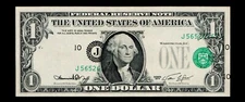 1974 $1 Federal Reserve Note Kansas City Misalignment Error UNC