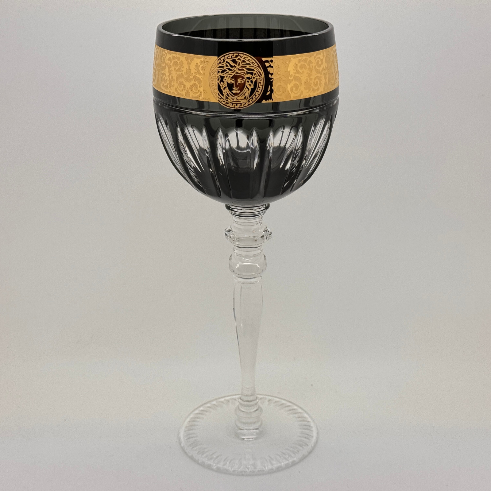 VERSACE Gala Prestige Grey Medusa WHITE WINE New in Box Crystal Rosenthal