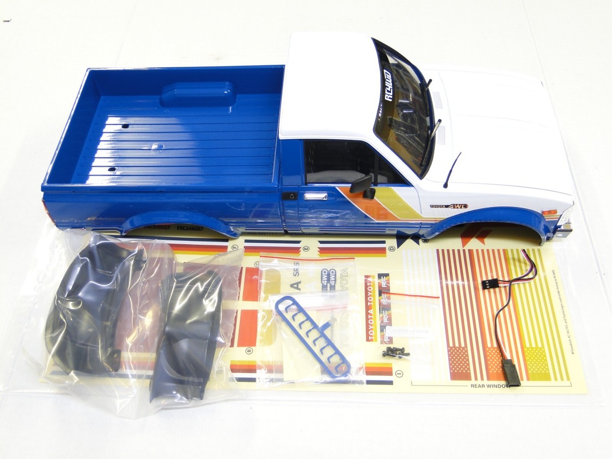 NEW RC4WD TRAIL FINDER 2 Body Set Toyota 1982 BLUE Pickup +Lights