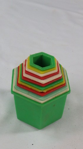 Child Guidance Toy Stacking Blocks Plastic Nesting Hexagons 12 Animals Colorful - Picture 8 of 8