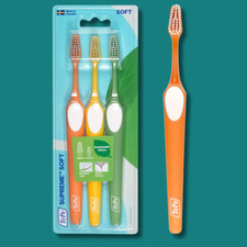 TEPE Supreme Soft Toothbrushes   Soft Bristle Sustainable Toothbrush 3 Pack