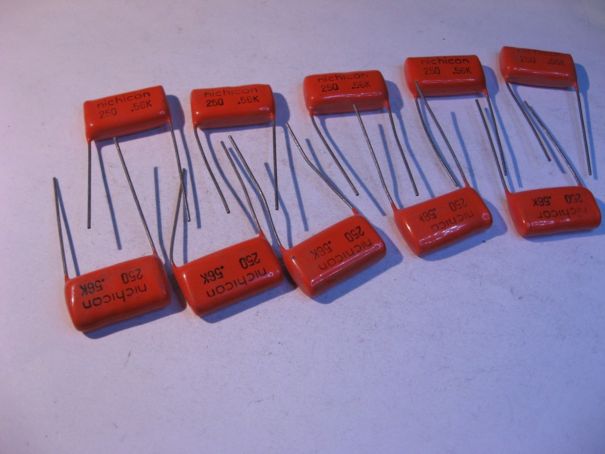 Nichicon Japan Film Capacitor Orange .56uF 10% 250VDC 0.56 - NOS