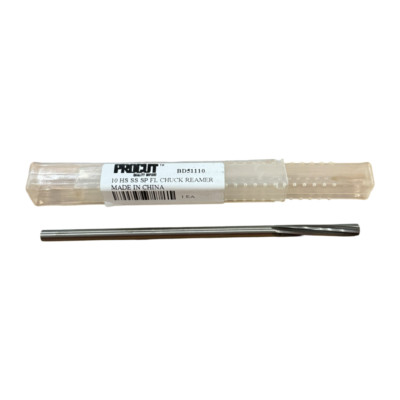 ProCut #10 HSS Spiral Flute Chucking Reamer Straight Shank 6 Flute