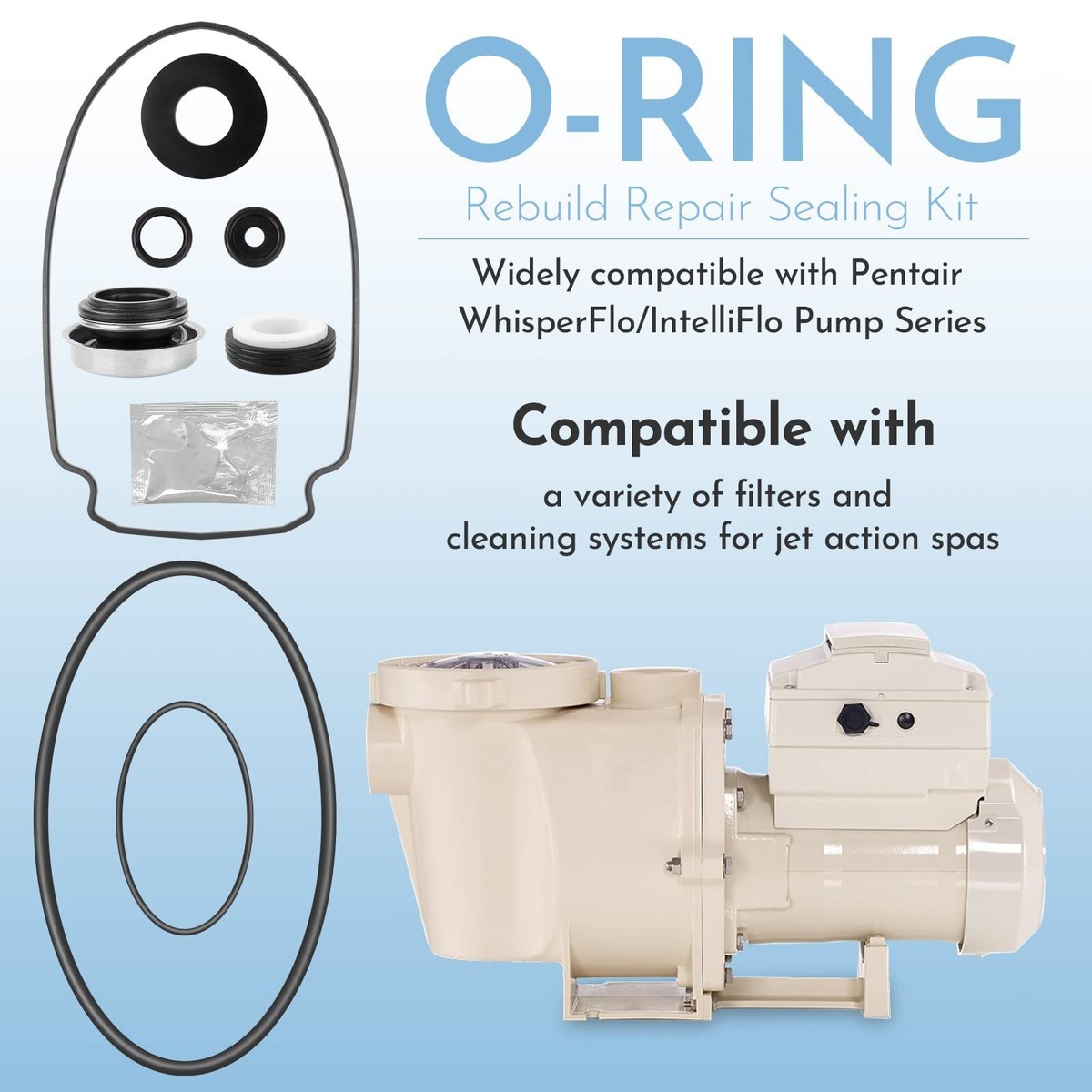 O-Ring Repair Kit For Pentair Whisperflo/Intelliflo Pool Pumps – PS-1000 Seal, Gaskets & O-Rings For Pumps Built After 2/1/2008