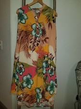A Line Tropical Print Dress With Pockets Cute Comfy Fits Like Small Travel