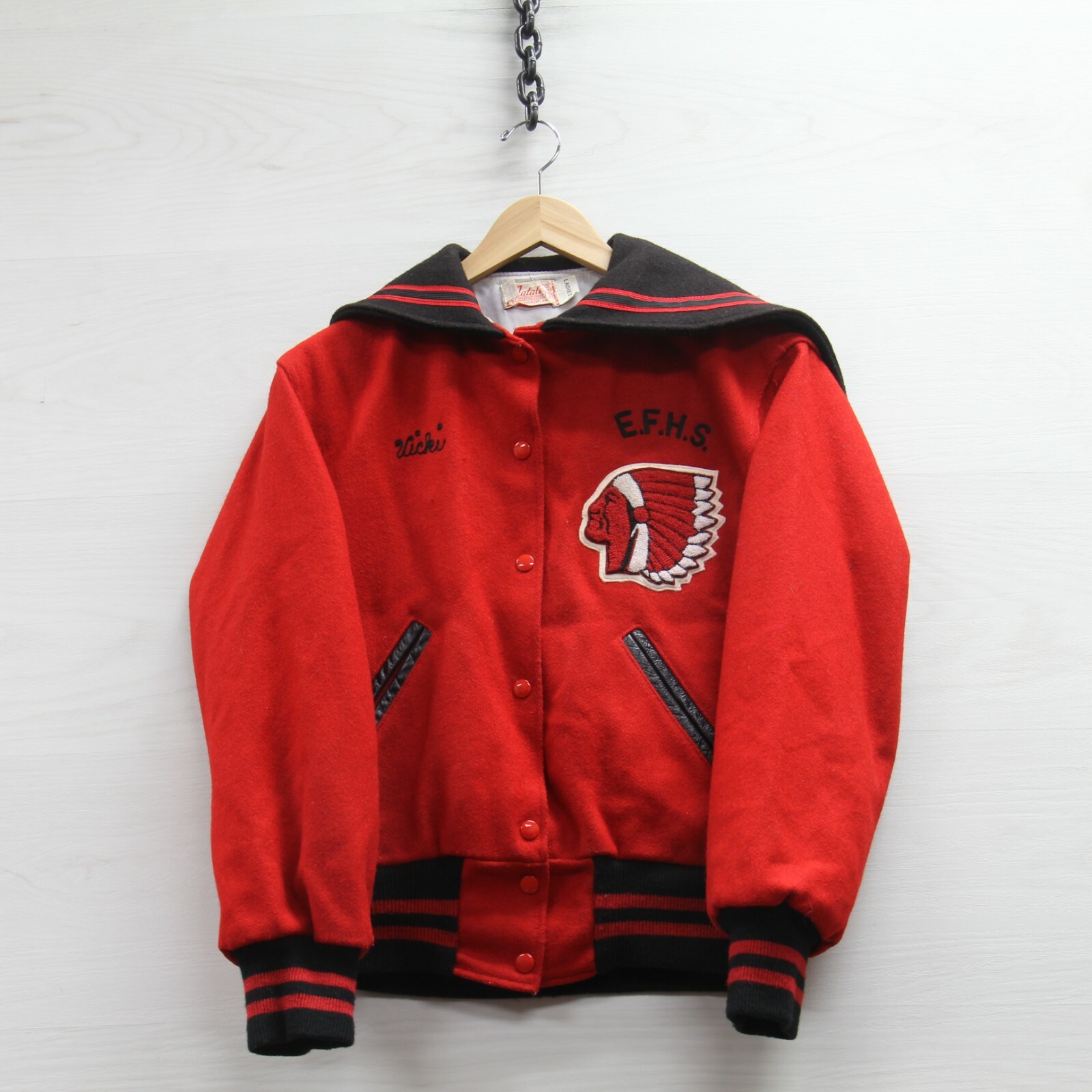 Cheerleader Wool Varsity Letterman Bomber Jacket Wome… Gem