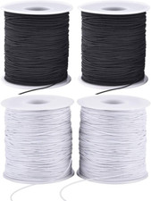 Stretchy String for Bracelets, 4 Rolls 1 Mm Sturdy Elastic String Elastic Cord f