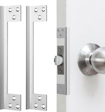 2 Pcs Door Latch Guard Plate Outswing Angle Latch Protector Door Latch Cover New