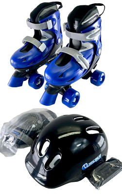 Chicago Skates Quad Rollschuhe Verstellbar Junior Blau/Schwarz, US 1-4/EU 34-37