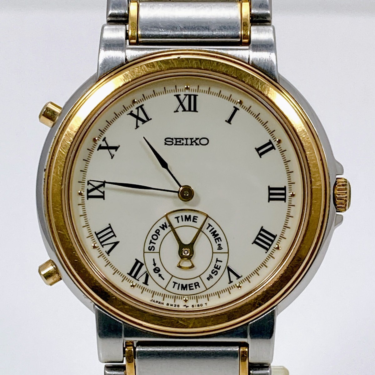 SEIKO Business Timing Alarm Chronograph Vintage Gold tone