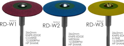 Zirconia - Rubber Diamond Impregnated Polishers - Knife Edge
