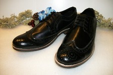 EEGO ITALY Sz 8 Black Brogues Oxfords Men's Shoes NWOT