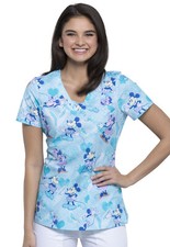 Mickey Mouse Cherokee Scrubs Tooniforms Disney V Neck Top TF641 MKBA